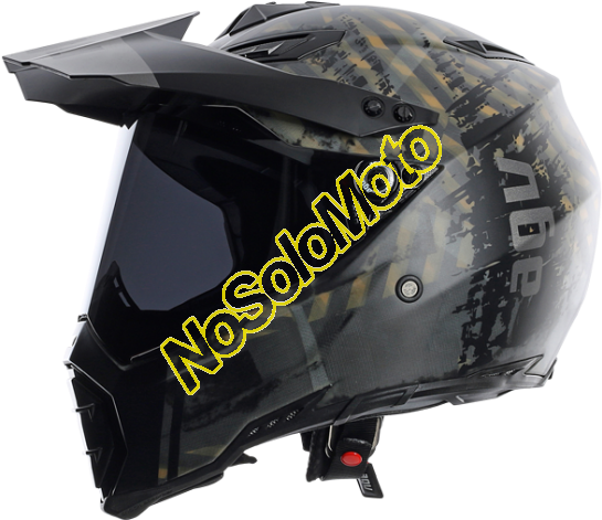 Zoom - Agv Ax8 Dual Evo Grunge Mat (650x650), Png Download