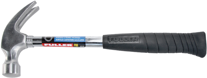 Fuller 10ox Tubular Steel Claw Hammer - Framing Hammer (763x571), Png Download