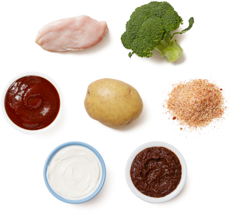 Sheet Pan Spicy Bbq Chicken With Roasted Vegetables - Sheet Pan (700x477), Png Download