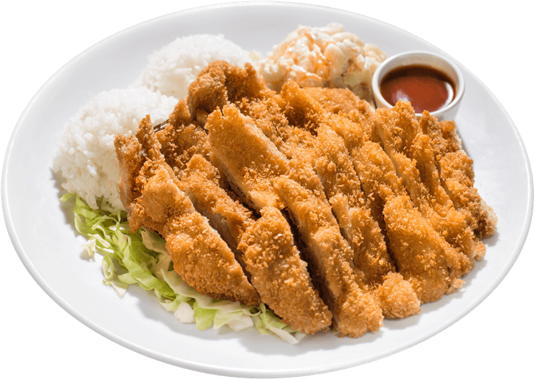 Chicken Katsu With Two Scoops Of Rice, Mac Salad, And - L And L Chicken Katsu (800x620), Png Download