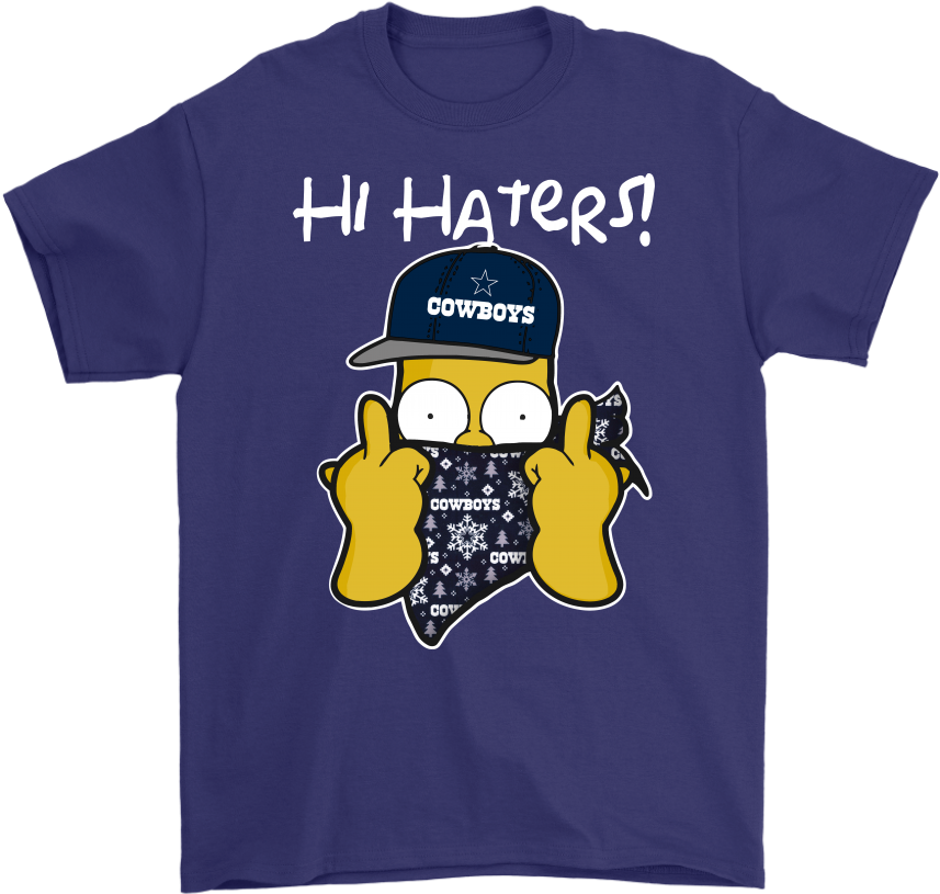 The Simpsons Christmas Gangster Hi Hater Dallas Cowboys - Nfl (1024x1024), Png Download