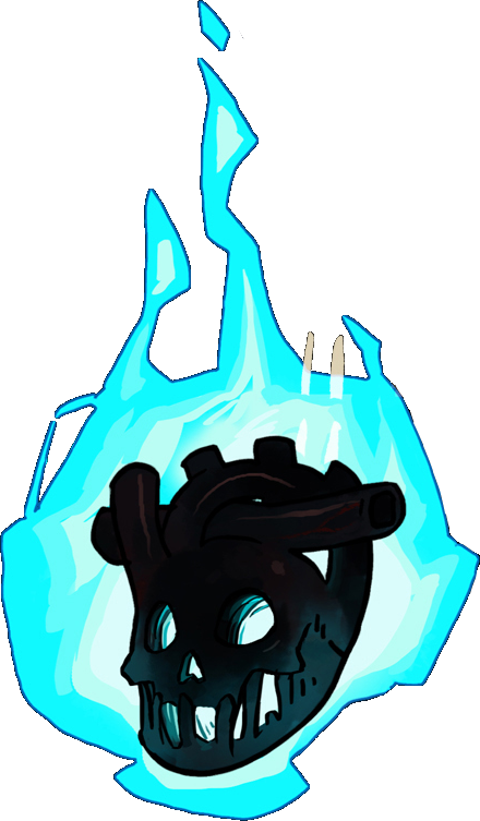 Skull Heart Png Svg Black And White Library - Skullgirls 2nd Encore (440x753), Png Download