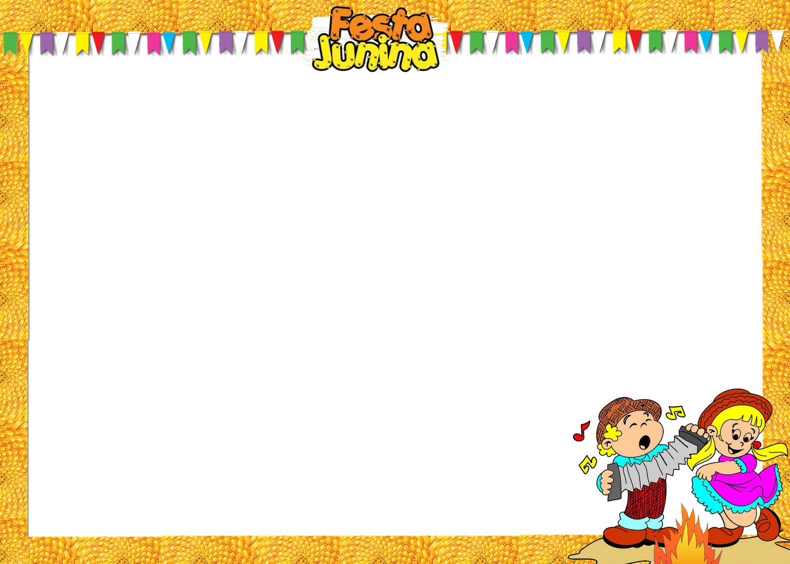 Molduras De Festa Junina Para Photoshop E Coreldraw - Moldura Junina Para Prova (1600x1143), Png Download