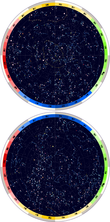 The Twenty-eight Mansions[edit] - Chinese Constellations (400x786), Png Download