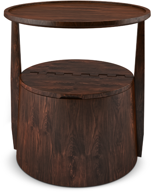 Burton Solid Wood Side Table - Coffee Table (960x800), Png Download