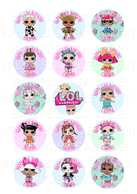 Download Edible Cupcake Toppers Cupcakes Toppers Printable Lol Png Image With No Background Pngkey Com
