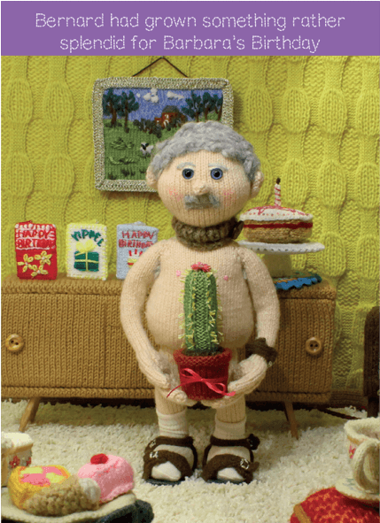 Nudinits 'cactus' Greeting Card - Nudinits Cards (590x590), Png Download