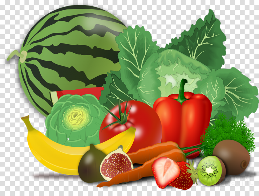 Healthy Food Cartoon Png Clipart Junk Food Hamburger - Fruits Et Légumes Clipart (900x680), Png Download