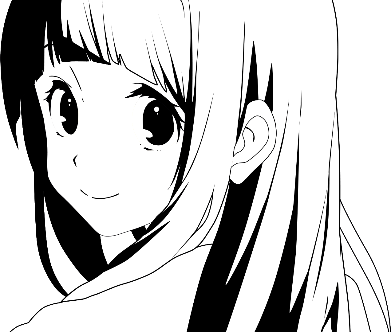 Black And White Anime (1920x1080), Png Download