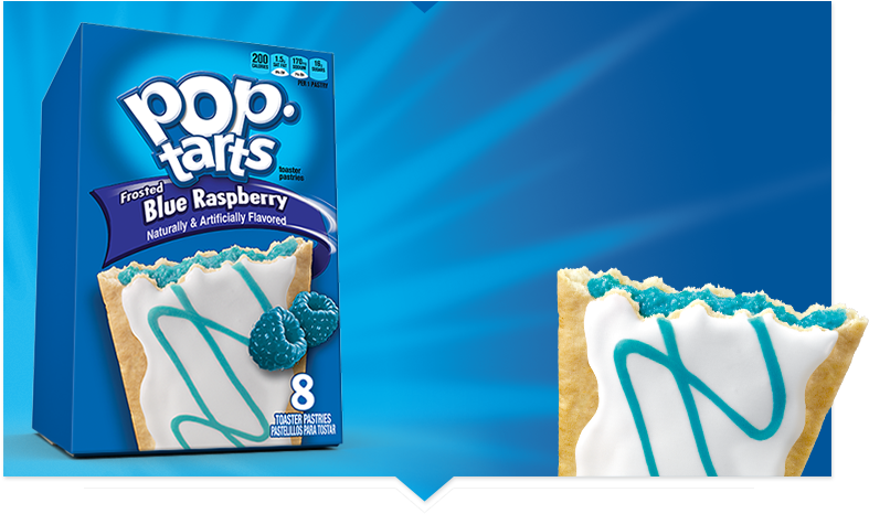 Grossest Pop-tarts - Kellogg's Blue Raspberry Pop Tarts - 8 Count (900x470), Png Download