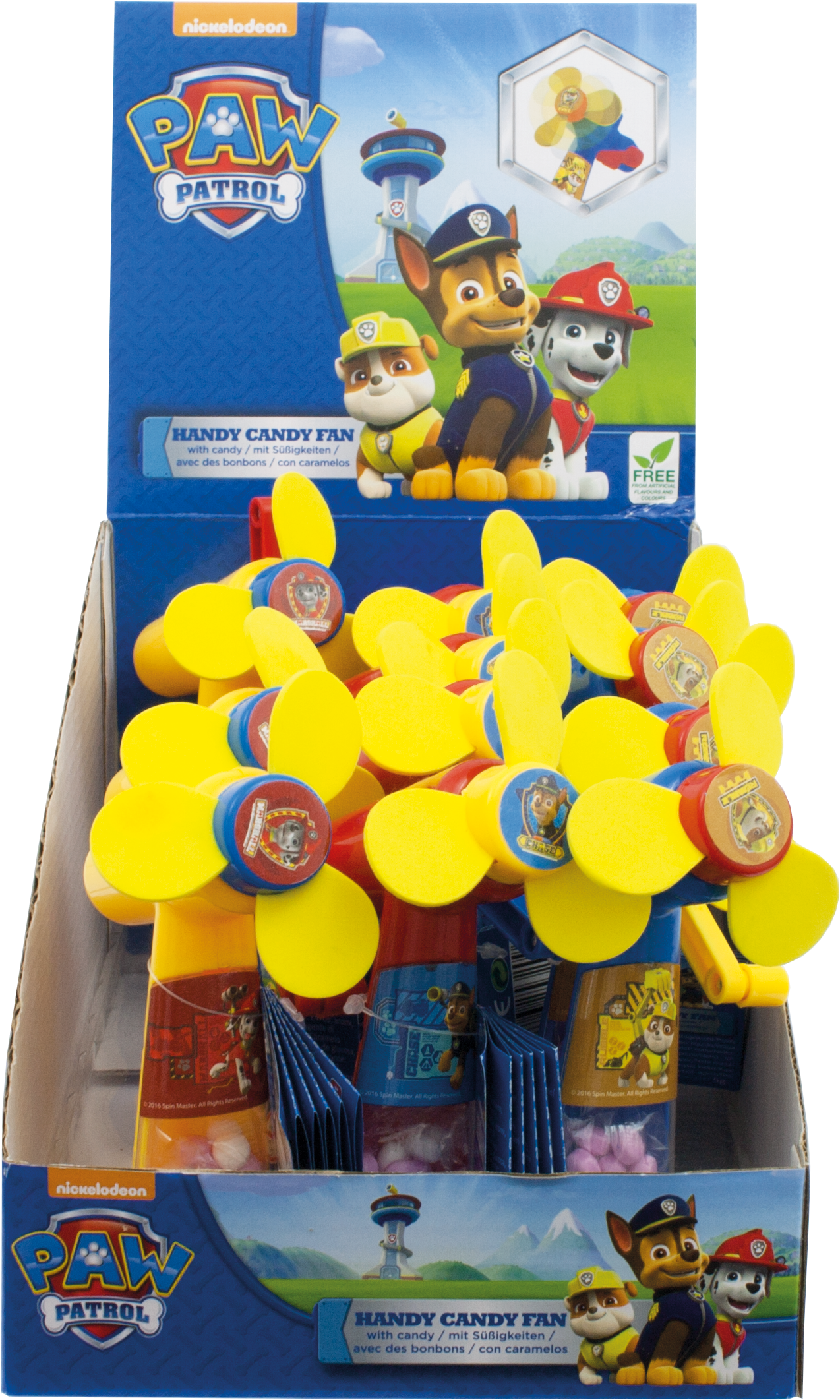 Paw Patrol Handy Candy Fan Display - Paw Patrol 32 Valentines With 32 Tattoos (1516x2218), Png Download