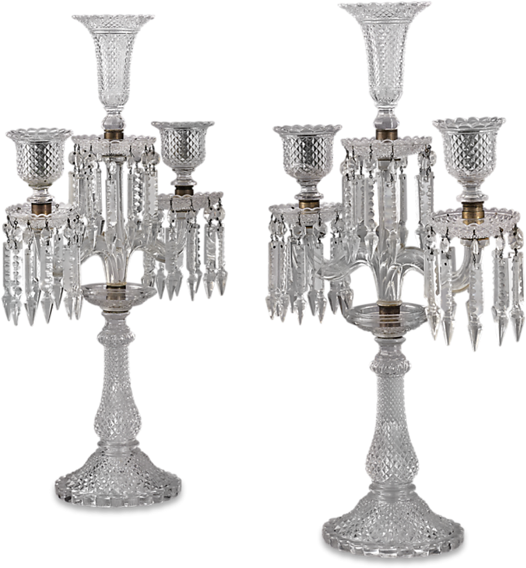 Baccarat Crystal Candelabra - Lighting (864x1080), Png Download