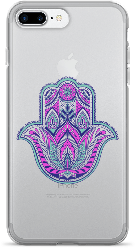 Purple Hamsa Hand Iphone 7/7 Plus Case - Iphone 7 (1000x1000), Png Download