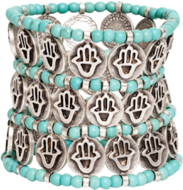 Hamsa Stretch Bracelet - Cushion (1200x1200), Png Download