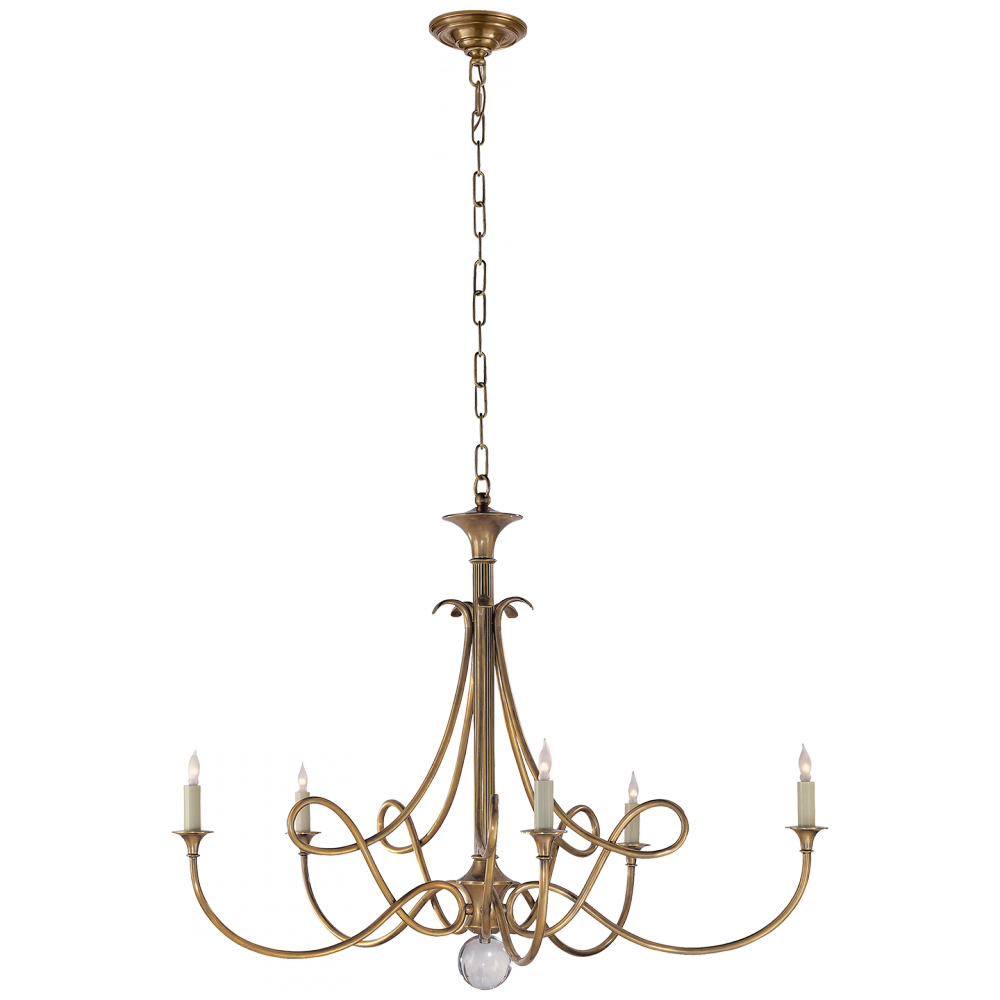 Double Twist Large Chandelier In Hand-rubbed Ant - Visual Comfort Sc5005hab Eric Cohler Double Twist 5 (1000x1000), Png Download