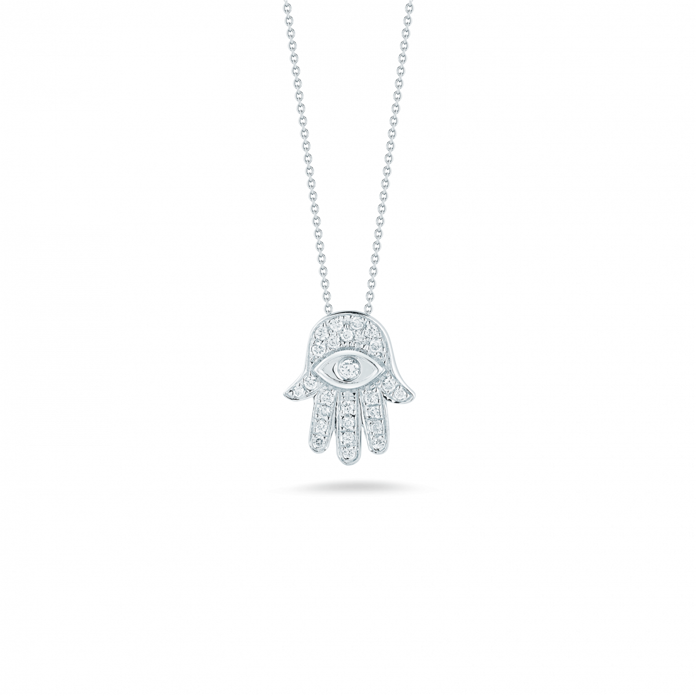 Roberto Coin 18kt Gold Hamsa Pendant With Diamonds (1410x1800), Png Download
