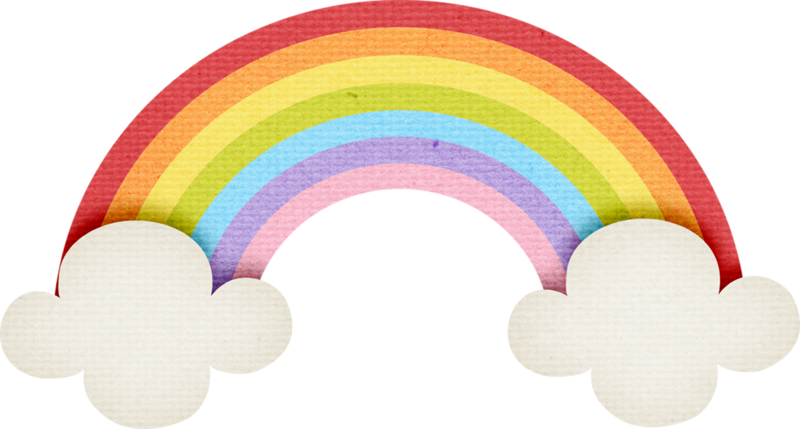 Фото, Автор Ladylony На Яндекс - Rainbows With Clouds Png (800x429), Png Download