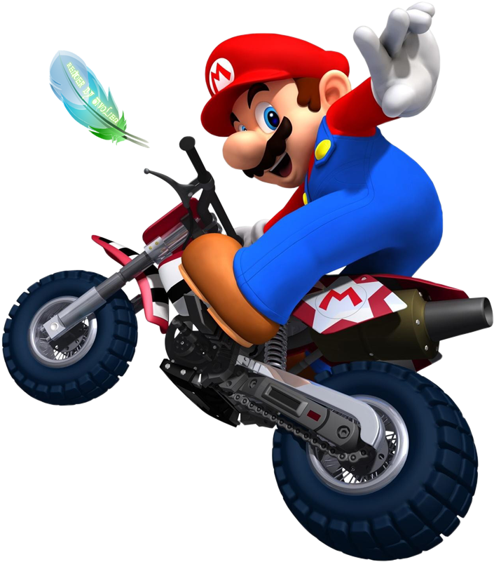 [png]renders De Juegos[hd] - Mario Bros En Moto (711x800), Png Download