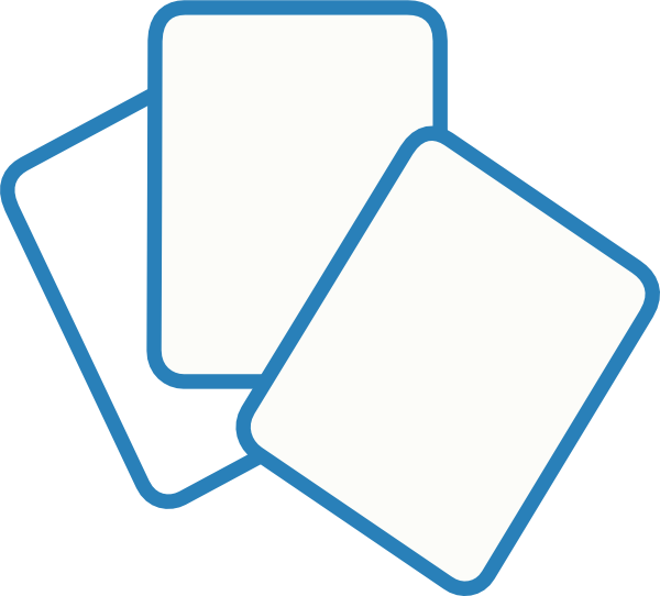 How To Set Use Card Deck Blue Svg Vector (600x542), Png Download