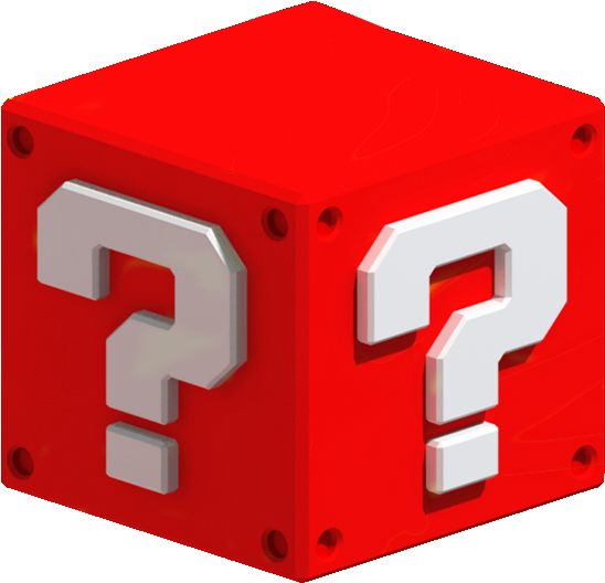 Mario Question Block Png - Mario Question Block Red (570x550), Png Download