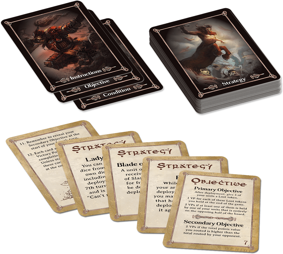 The Set Up And Use Of These Cards In A Game Of Kings - Kings Of War (1000x1000), Png Download