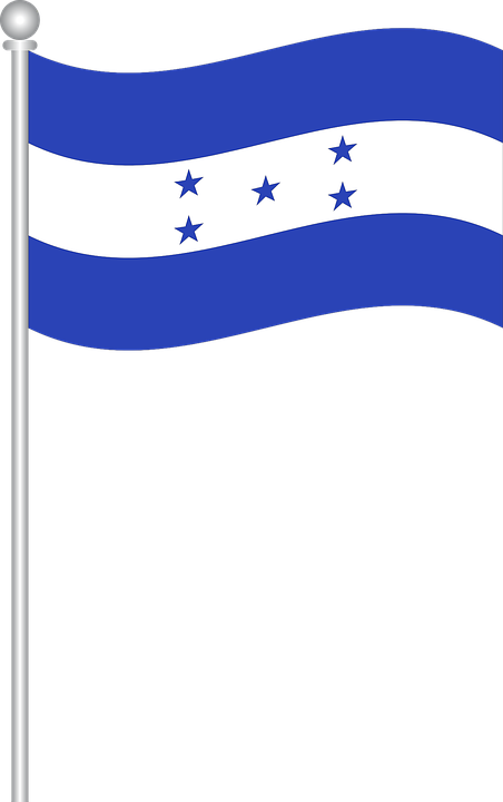 Bandera De Honduras Png - Honduran Flag Png (452x720), Png Download