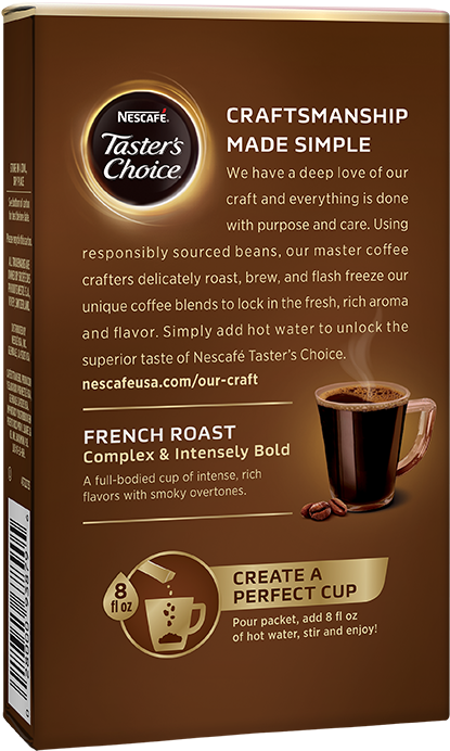 Tasters Choice French Roast Single Serve Packets (5-0.1 (508x691), Png Download