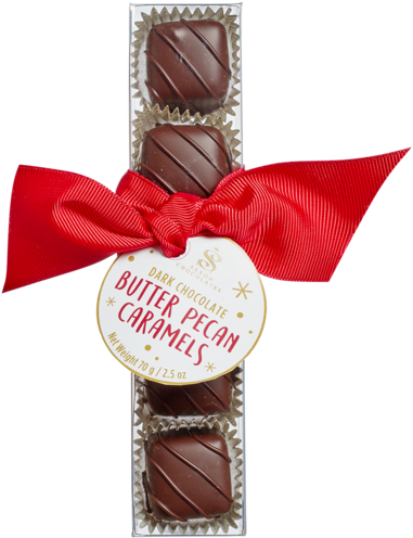 Dark Chocolate Butter Pecan Caramels Box Sold Out - Chocolate (600x600), Png Download
