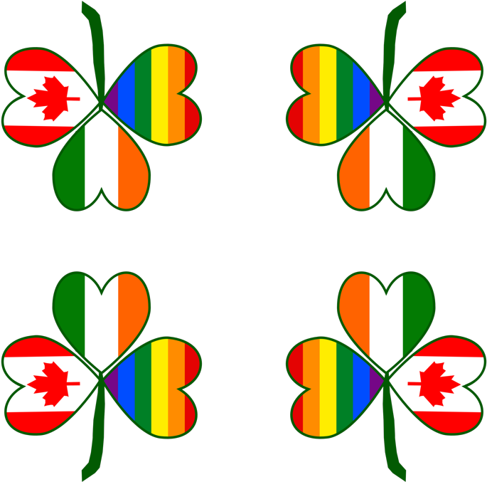 Gay Pride Shamrock Journal (800x760), Png Download