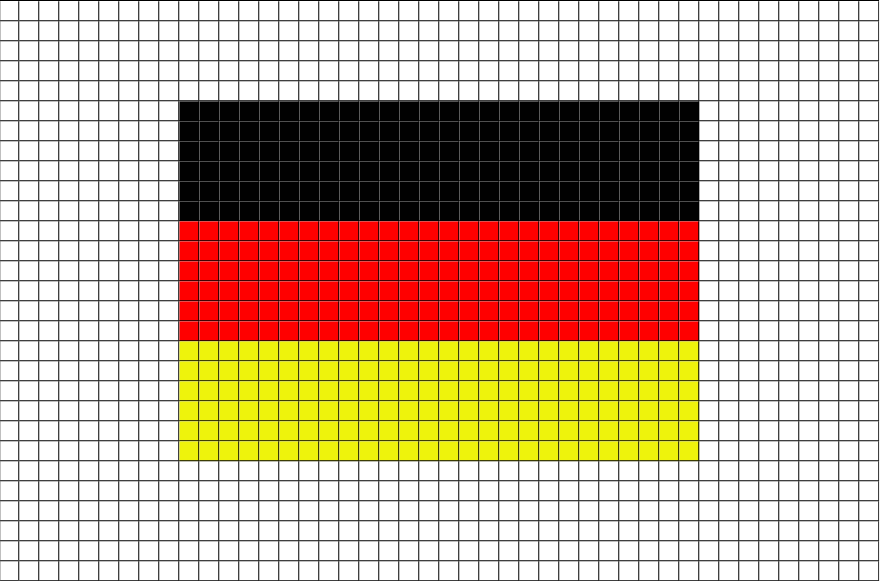Flag Of Germany Pixel Art From Brikbook - German Flag Pixel Art (880x581), Png Download
