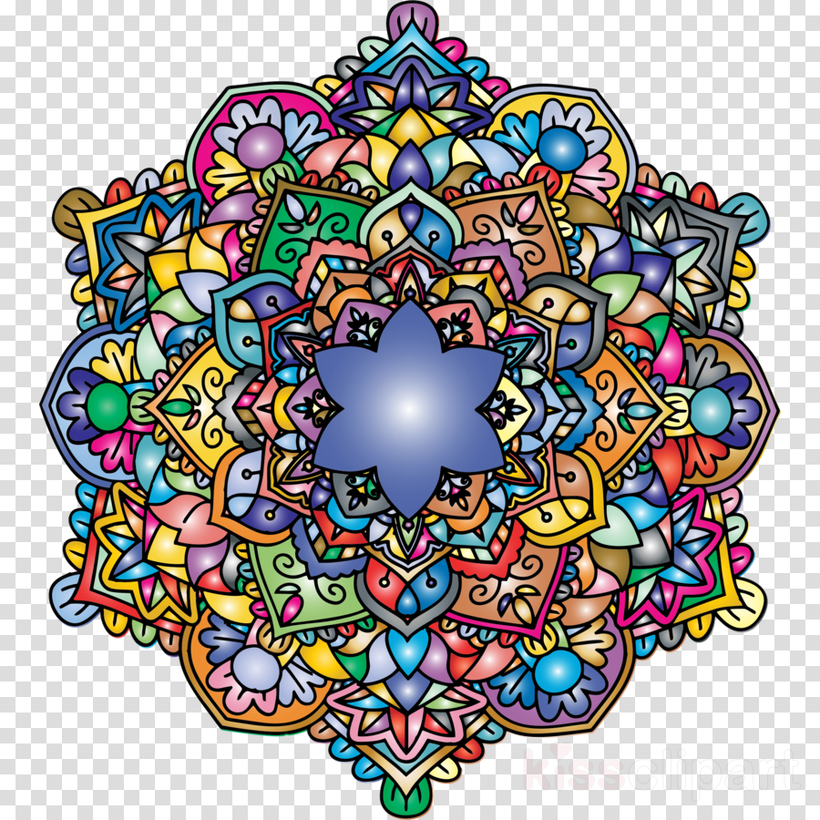 Mandala Clipart Design Coloring Book Paisley & Mandala (900x900), Png Download