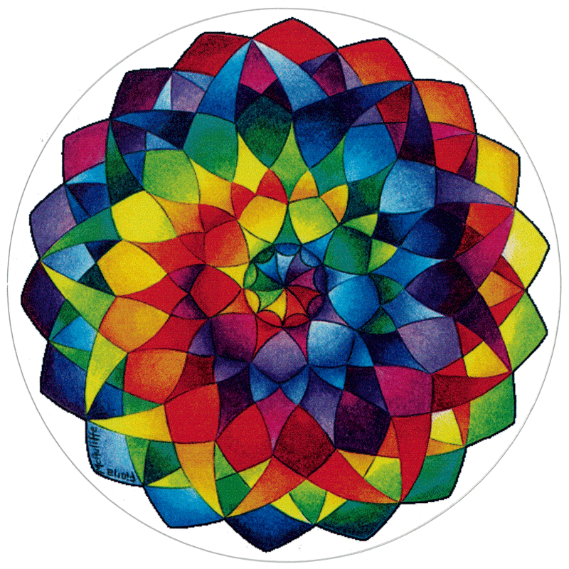 Window Sticker / Decal - Rainbow Mandala Sticker (800x800), Png Download