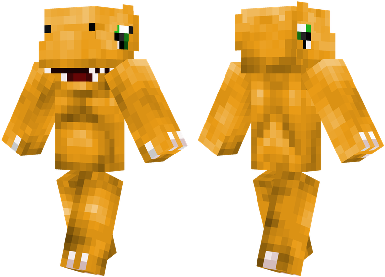 Agumon - Minecraft Skin Agumon (804x576), Png Download