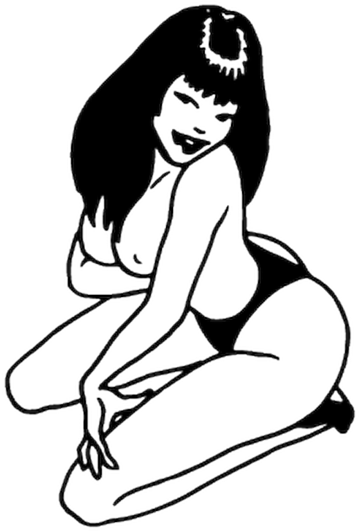 Sexy Pinup Decal Model 2 - Dirty Max Girl (800x800), Png Download