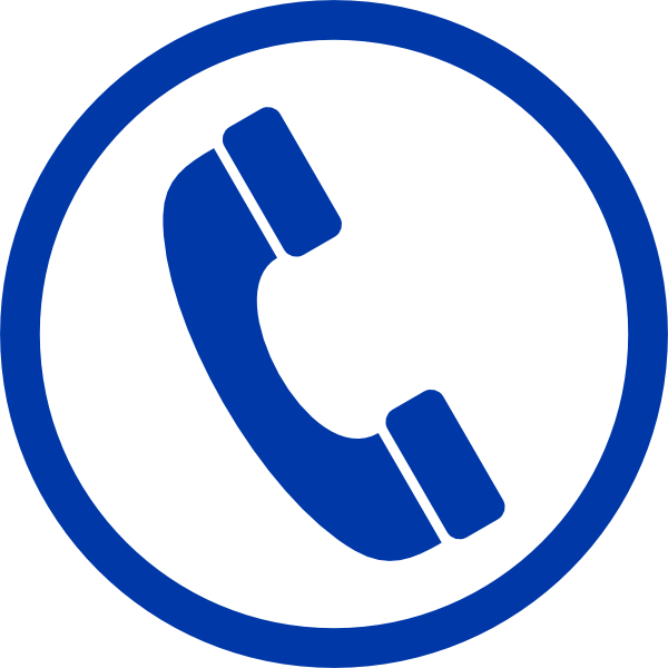 Phone Icon Vector Blue (600x600), Png Download