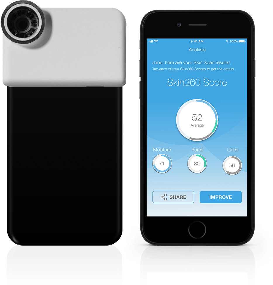 High-tech Skin Analysis At Home - Neutrogena Skin360 (1000x976), Png Download