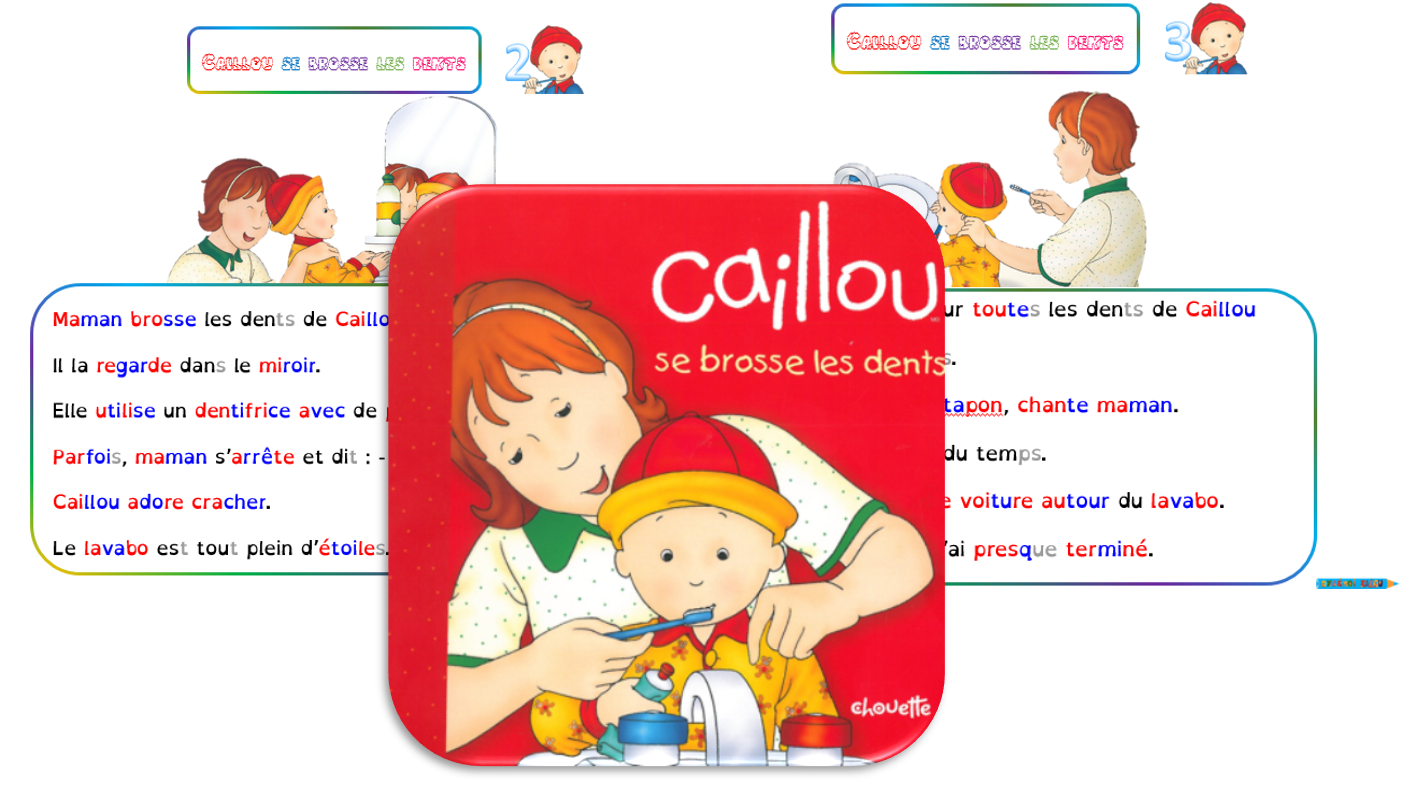 Caillou: I Can Brush My Teeth: Healthy Toddler (1404x785), Png Download