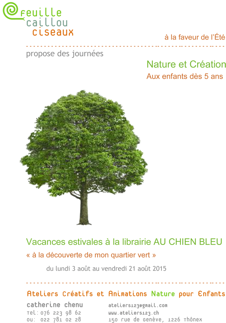 Atelier Feuille Caillou Ciseaux Summer Workshops, Geneva - Arbres (800x1088), Png Download