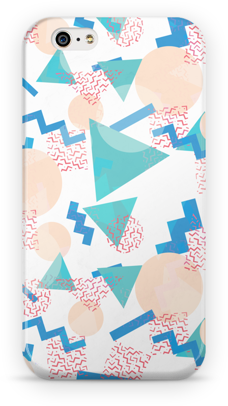 Case 90's Pastel Geometric Pattern De Tobias Fonsecana - Anvil Adult Triblend T-shirt 6750 (800x800), Png Download