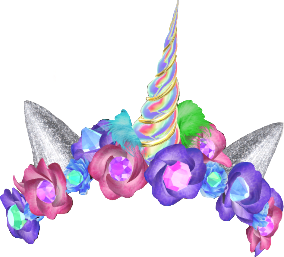 Unicorn Flowercrown Nice Butiful Gems Flowers Unicorncr - Baby Toys (942x850), Png Download