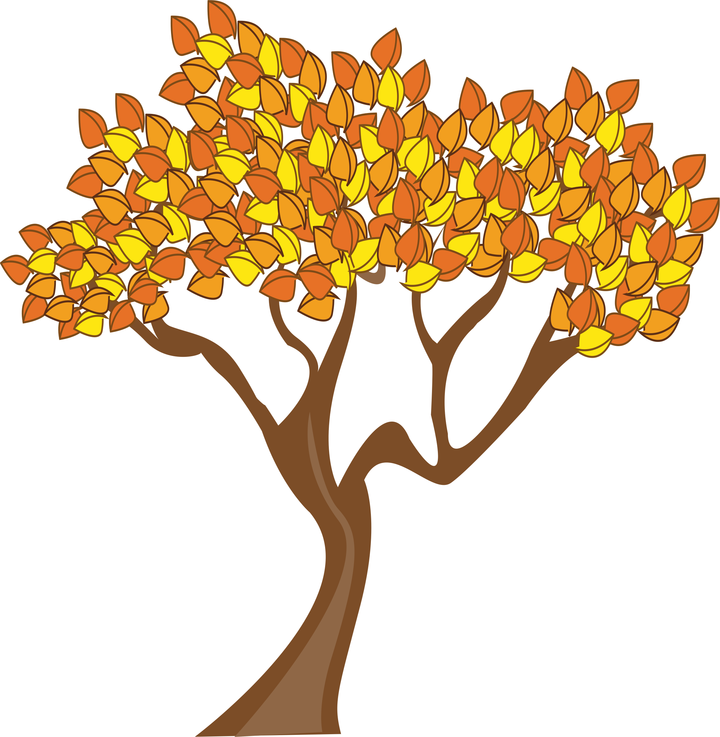 Graphic Download Autumn Trees Clipart - Tree In Autumn Clipart (2345x2400), Png Download