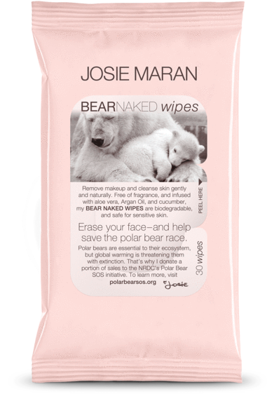 Bear Naked Wipes - Josie Maran Bear Naked Wipes 8 Wipes (690x690), Png Download