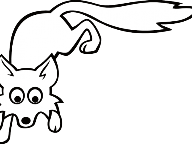 Arctic Fox Clipart - Fox Clip Art Black And White (640x480), Png Download