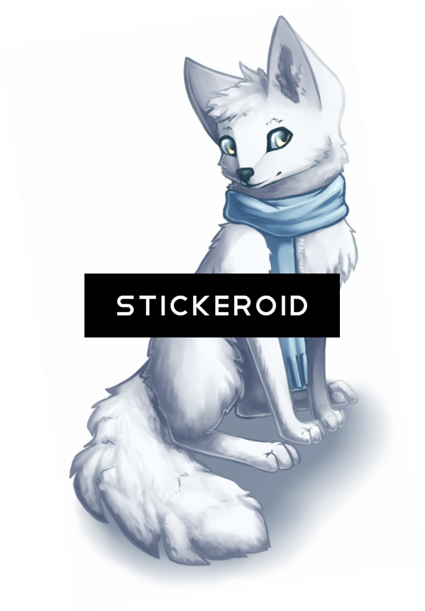 Arctic Fox Animals - Portable Network Graphics (599x860), Png Download
