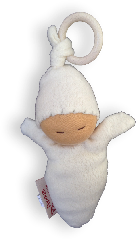 Sweet Pea Baby With Hardwood Teething Ring - Michigan (690x922), Png Download