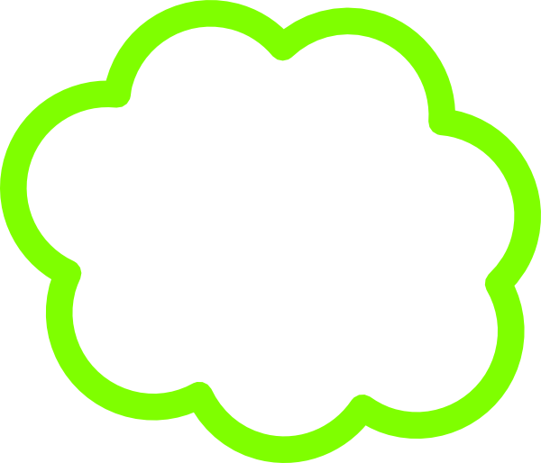 This Free Clip Arts Design Of Green Cloud Png (600x514), Png Download