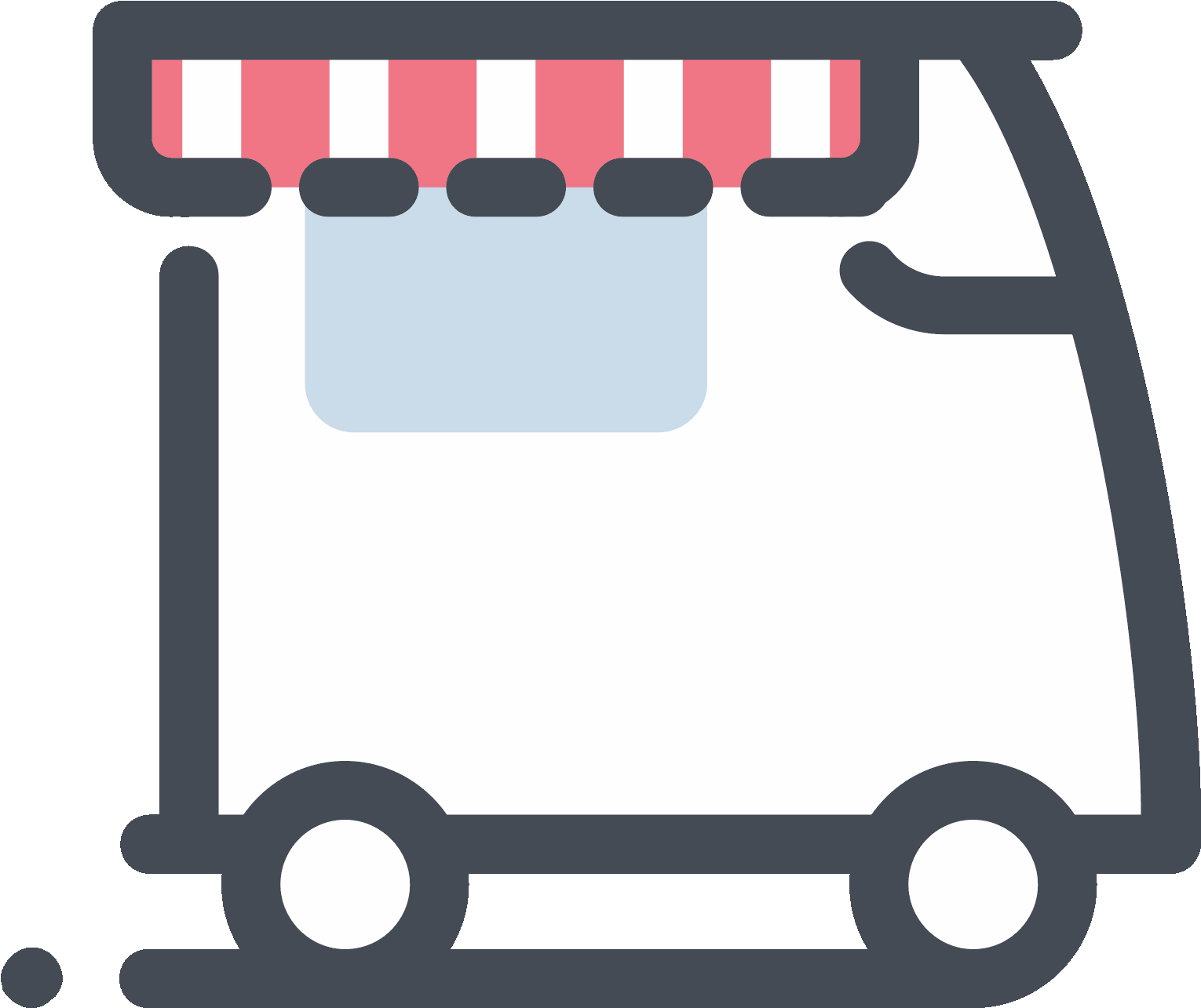 Food Truck Icon - Vector Food Truck Dibujo Camion De Frente Png (1600x1600), Png Download