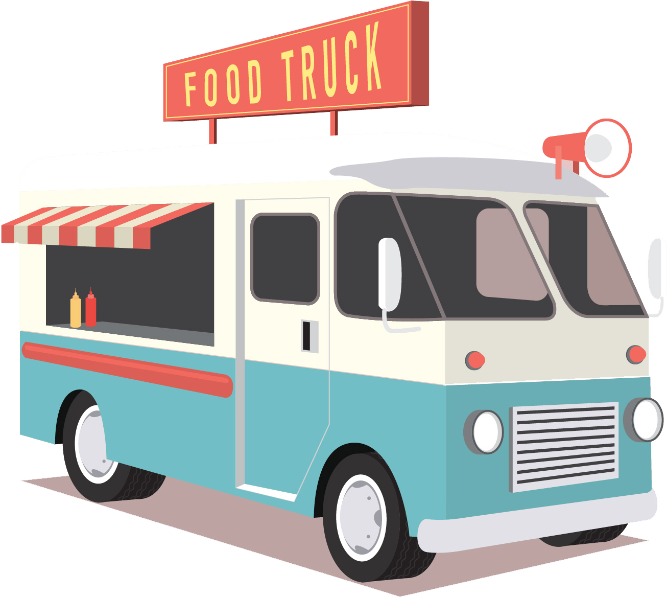 Food Truck Icon - Foodtruck Png (1417x1264), Png Download