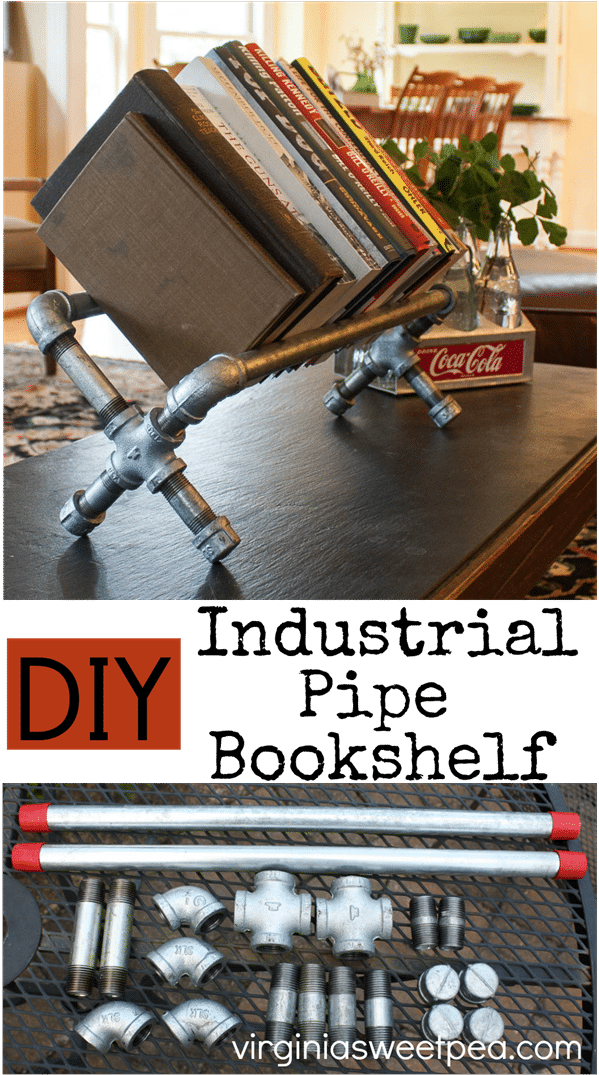Diy Industrial Pipe Bookshelf- This Bookshelf Is Easy - Custom Listing For Bridgette (613x1092), Png Download