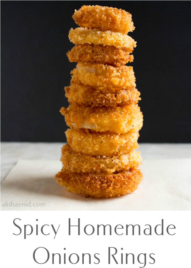 Spicy Homemade Onion Rings - Recipe (650x929), Png Download
